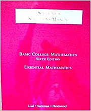 Students Solutions Manual Basic College Mathematics